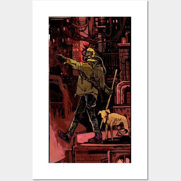 The Fool (Cyberpunk Tarot) Wall Art by Joshessel